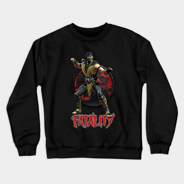 Team Scorpion Fatality Mortal Kombat Pro Kompetition Crewneck Sweatshirt by Pannolinno